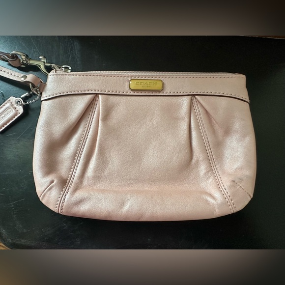 Coach Metallic Pink Wristlet Clutch - Picture 1 of 5
